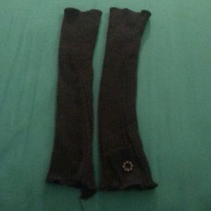 Dark grey leg warmers